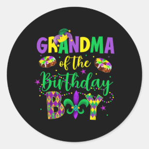 Grootmoeder van het verjaardagsjongetje Shirt Mard Ronde Sticker
