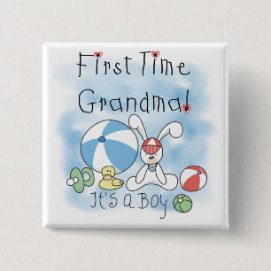 Grootmoeder van paddenstoelen en cadeautjes vierkante button 5,1 cm