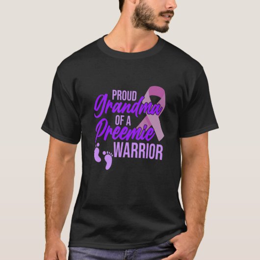 Grootmoeder van preemie Warrior Prematuur Awarenes T-shirt (Voorkant)