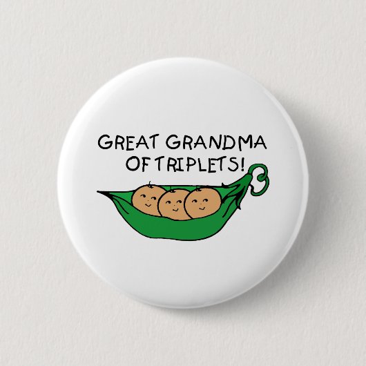 Grootmoeder van Triplets Ronde Button 5,7 Cm (Voorkant)