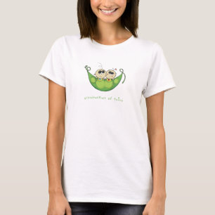 Grootmoeder van tweelingen - twee erwten in een po t-shirt