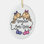 Grootmoeder van Twin Girls Gifts Keramisch Ornament (Rechts)