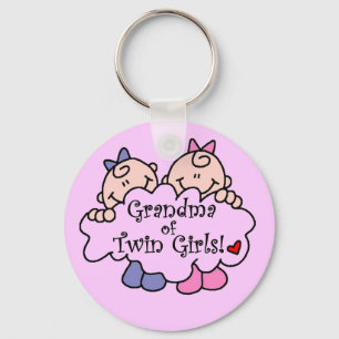 Grootmoeder van Twin Girls Tshirts en Gifts Sleutelhanger
