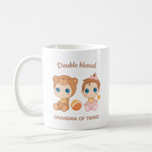 Grootmoeder van Twins Baby Girl Beer Jumpsuit Koffiemok