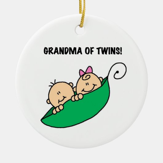 Grootmoeder van Twins Gifts Keramisch Ornament (Voorkant)