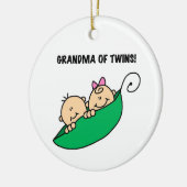 Grootmoeder van Twins Gifts Keramisch Ornament (Links)