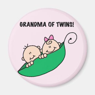Grootmoeder van Twins Tshirts en cadeaus Magneet