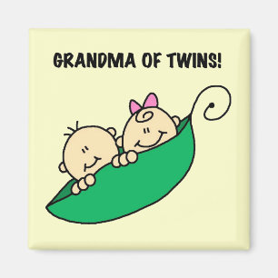 Grootmoeder van Twins Tshirts en cadeautjes Magneet