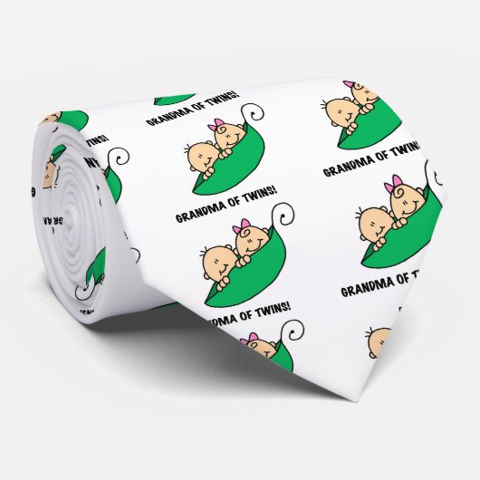 Grootmoeder van Twins Tshirts en cadeautjes Stropdas (Opgerold)