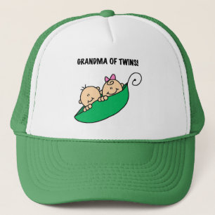 Grootmoeder van Twins Tshirts en cadeautjes Trucker Pet