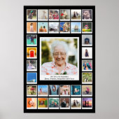 Grootmoeder Verjaardag Familiefoto Poster (Voorkant)