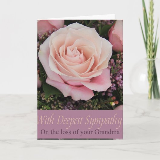 Grootmoeder verlies Roos sympathie Kaart (Voorkant)