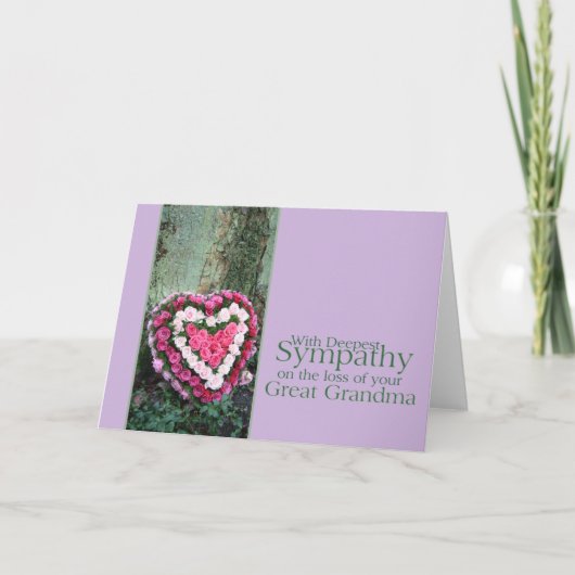 Grootmoeder verlies Roos sympathie Kaart (Voorkant)