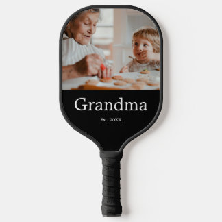 Grootmoeder Vestigde Leuke Foto Cadeau Pickleball Paddle
