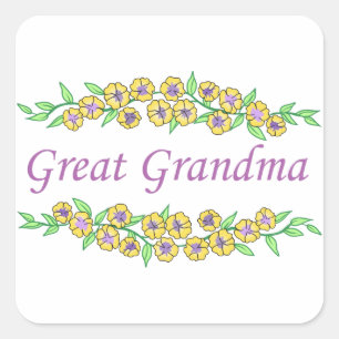 Grootmoeder Vierkante Sticker