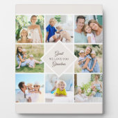 Grootmoeder We houden van je 8 Foto Collage Cream Fotoplaat (Voorkant)