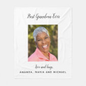 Grootmoeder witte zwarte foto fleece deken (Voorkant)