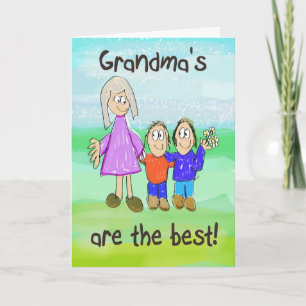 Grootmoederdag Grandma Whimsical Card Kaart