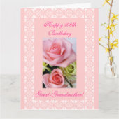 Grootmoeder's 100e (leeftijd) verjaardag rozen BIG Kaart (Gele Bloem)