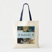 Grootmoeders Crew Custom 6 Photo Grid Rozen, blauw Tote Bag (Voorkant)