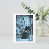 Grootmoeders draaiende wiel Louis Pesha Briefkaart (Staand voorkant)