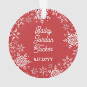 Grootmoeders eerste kerstsnowflake Baby Foto Ornament (achterkant)