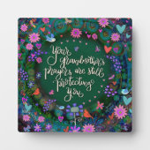 Grootmoeders gebed  Bloemen Inspirerend Fotoplaat (Voorkant)