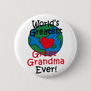 Grootmoeders Hart is het Beste ter Wereld Ronde Button 5,7 Cm