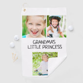 Grootmoeders kleine prinses 3 Fotokleindochter Golfhanddoek (Insitu)