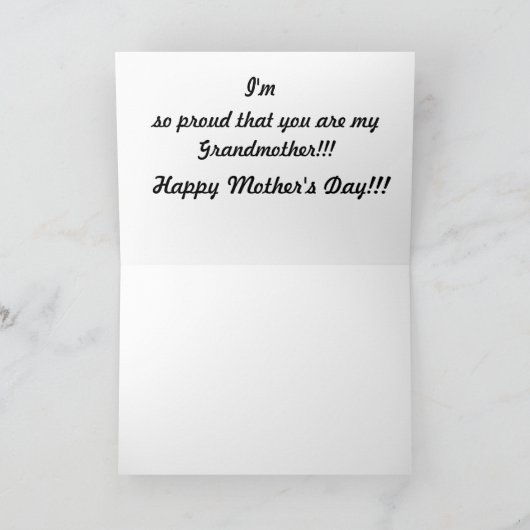 Grootmoeders, Moederdag/wenskaart/pecocks Kaart (Binnen)