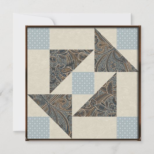 Grootmoeders Puzzle Blues and Grays Kaart (Voorkant)