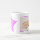 Grootmoeders Shining Star Pink Newborn Baby Foto Koffiemok (Center)