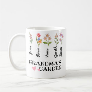 Grootmoeders tuin gepersonaliseerde grootmoeder ca koffiemok