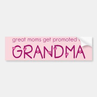 Grootmoeders worden gepromoot naar oma bumpersticker