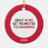 Grootmoeders worden gepromoot naar oma's keramisch ornament (Voorkant)