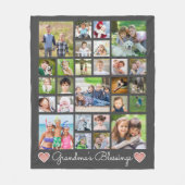 Grootmoeders zegeningen 27 Foto Collage Aangepaste Fleece Deken (Voorkant)
