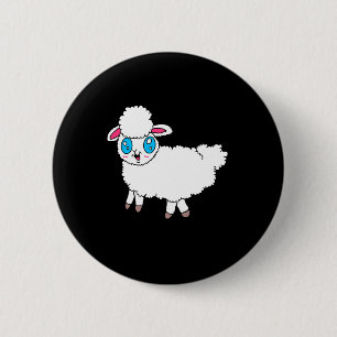 Grootogige Schaap Ronde Button 5,7 Cm