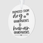 Grootouder aankondiging gepersonaliseerde kerst ornament (voorkant)