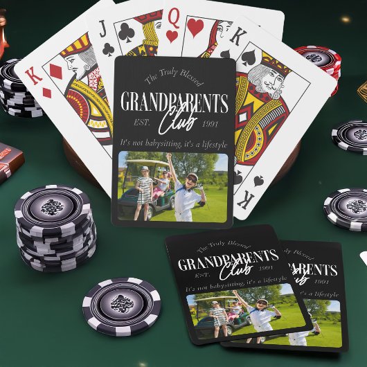 Grootouder Club Het is een grappige levensstijl Pokerkaarten