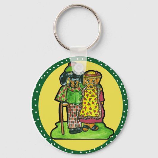 Grootouder Doxies Sleutelhanger (Voorkant)