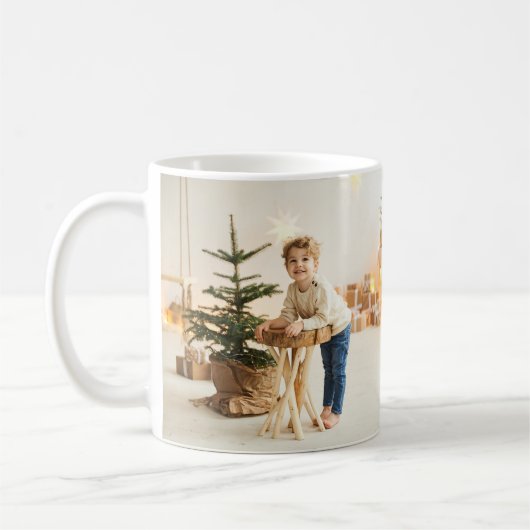 Grootouder Vrolijk Kerstmis Script Modern Koffiemok (Links)