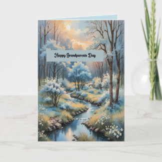 Grootouderdag met blauw bos kaart