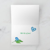 Grootouderdag met de aangepaste naam, ochtendglori kaart (Binnen)