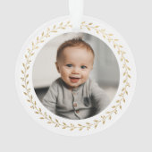 Grootouderfoto voor eerste kerstfeest ornament (achterkant)