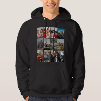 Grootouders 12 Foto Herinneringscollage Sjabloon Hoodie