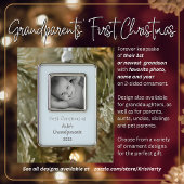 Grootouders 1 Kerstmis Persoonlijke foto Foto Verzilverd Kader Ornament