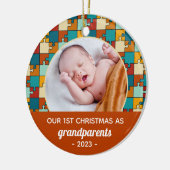 Grootouders 1e Kerst Puzzel Foto Keramisch Ornament (Links)