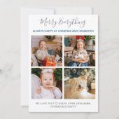 Grootouders 4 Fotocollage Kerstmis Feestdagenkaart (Voorkant)