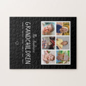 Grootouders 6 Foto Collage Persoonlijk Zwart Legpuzzel (Horizontaal)