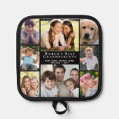 Grootouders 8 Fotocollage Zwart Pannenlap (Voorkant)